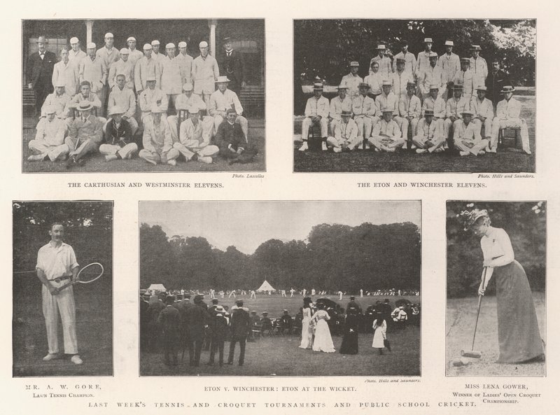Les tournois de tennis et de croquet de la semaine dernière et le cricket des écoles publiques - English Photographer