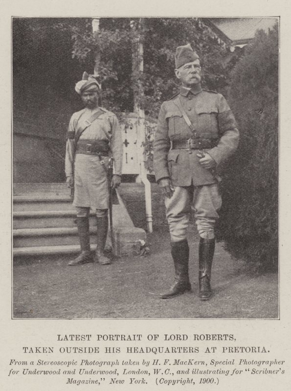 Dernier portrait de Lord Roberts, pris devant son quartier général à Pretoria - English Photographer