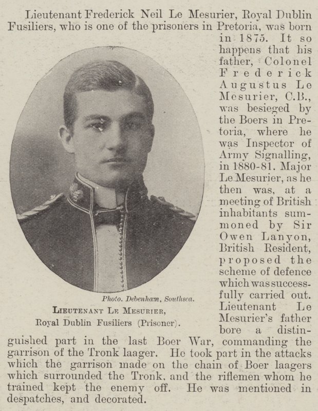 Lieutenant Le Mesurier, Royal Dublin Fusiliers (prisonnier) - English Photographer