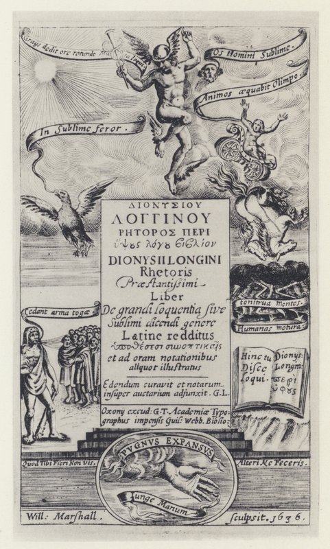 Longinus, G T pour G Webb, Oxford 1636 - English Photographer