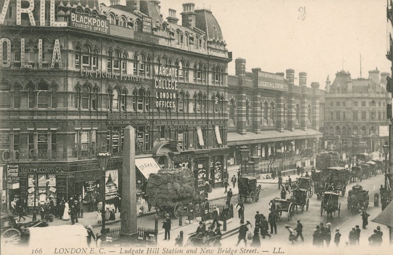 Ludgate Hill Station et New Bridge Street, Londres - English Photographer
