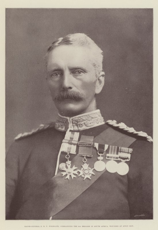 Le major-général E R P Woodgate, commandant la 9e brigade en Afrique du Sud, blessé à Spion Kop - English Photographer