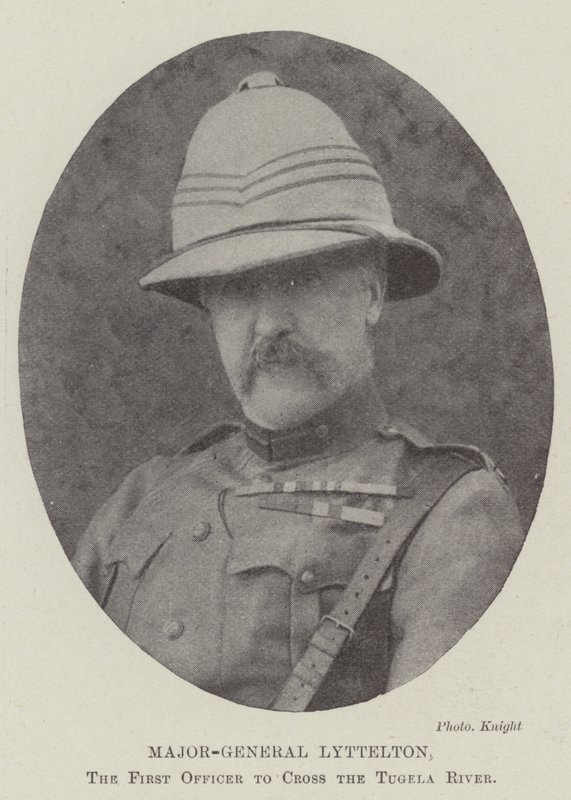 Le major-général Lyttelton, le premier officier à traverser la rivière Tugela - English Photographer