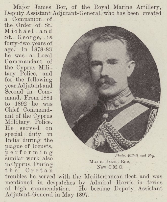 Major James Bor, nouveau CMG - English Photographer