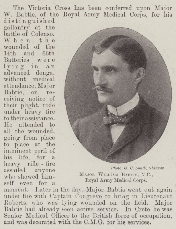 Major William Babtie, VC, Corps médical de l