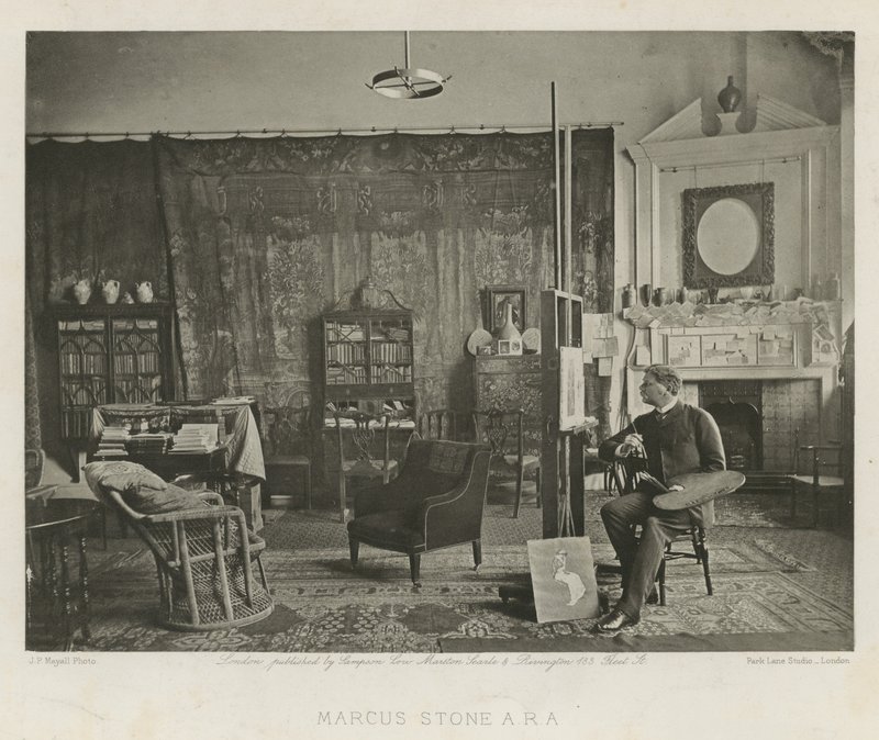 Marcus Stone dans son studio de Melbury Road - English Photographer