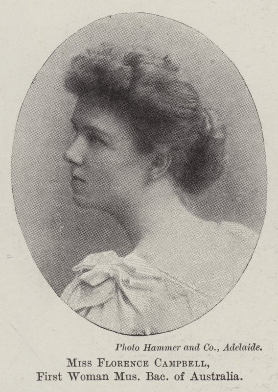 Mlle Florence Campbell, première femme bachelière en musique d