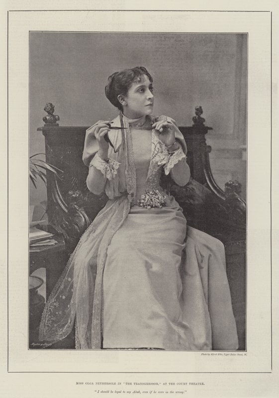 Mlle Olga Nethersole dans The Transgressor, au Court Theatre - English Photographer