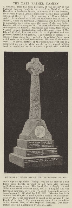 Monument du Père Damien, pour les îles Hawaï - English Photographer