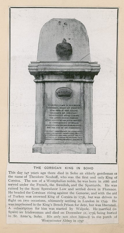 Monument à Théodore, roi de Corse - English Photographer