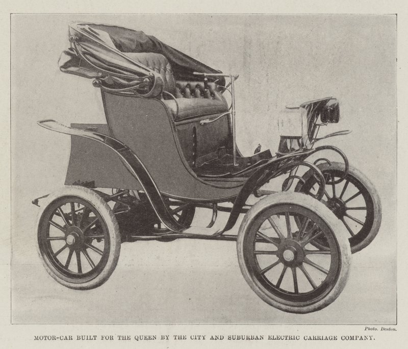 Voiture construite pour la reine par la City and Suburban Electric Carriage Company - English Photographer