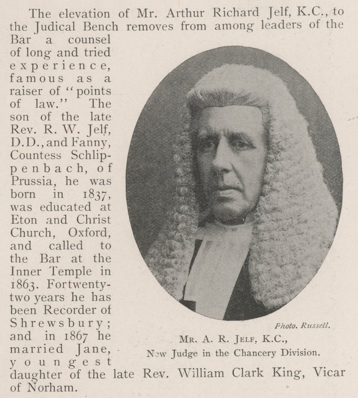 M. A R Jelf, KC, nouveau juge de la division de la chancellerie - English Photographer