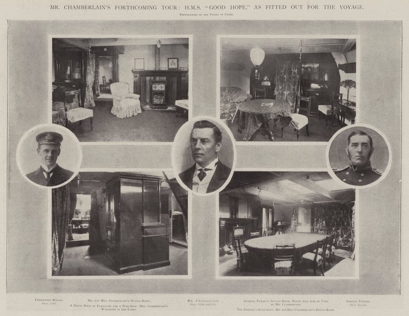 La prochaine tournée de M. Chamberlain, HMS Good Hope, équipée pour le voyage - English Photographer