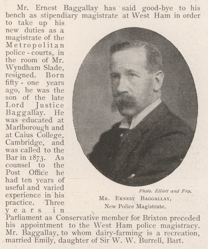 M. Ernest Baggallay, Nouveau magistrat de police - English Photographer