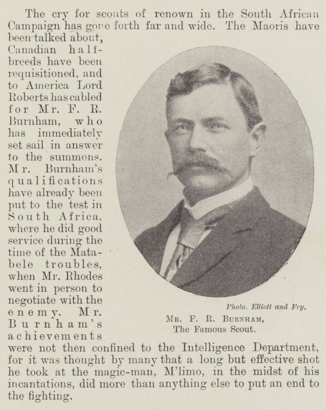 M. F R Burnham, le célèbre éclaireur - English Photographer