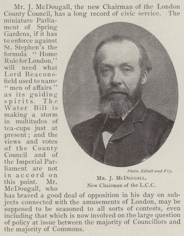 M. J McDougall, nouveau président du LCC - English Photographer