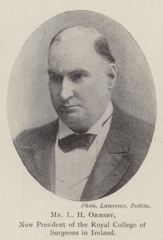 M. L. H. Ormsby, nouveau président du Collège royal des chirurgiens en Irlande - English Photographer