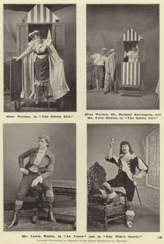 Mr Lewis Waller, dans La Tosca et dans Le Secret de l