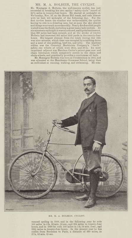 M. M A Holbein, le cycliste - English Photographer