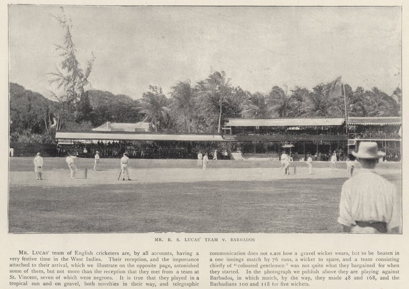 Équipe de M. R. S. Lucas contre la Barbade, cricket - English Photographer