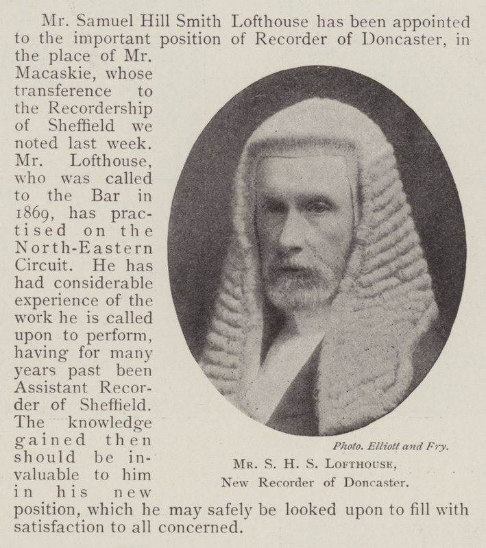 M. S H S Lofthouse, nouveau greffier de Doncaster - English Photographer