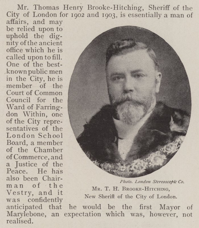 M. T H Brooke-Hitching, nouveau shérif de la ville de Londres - English Photographer