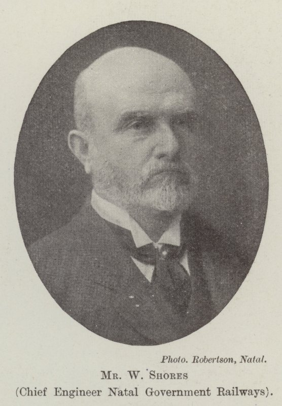 M. W Shores, ingénieur en chef des chemins de fer du gouvernement du Natal - English Photographer