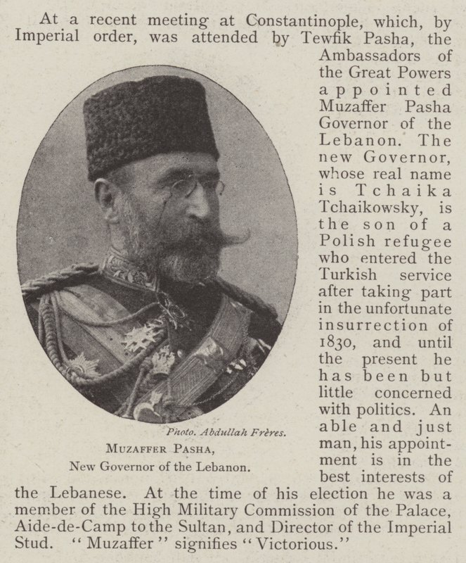 Muzaffer Pacha, nouveau gouverneur du Liban - English Photographer