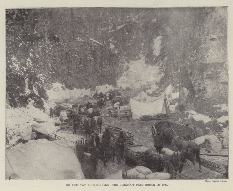 En route vers le Klondike, la route du col Chilcoot en 1898 - English Photographer
