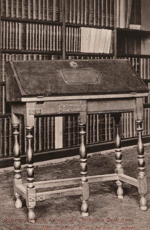 Oxford, Pembroke College, Bureau du Dr Johnson, d