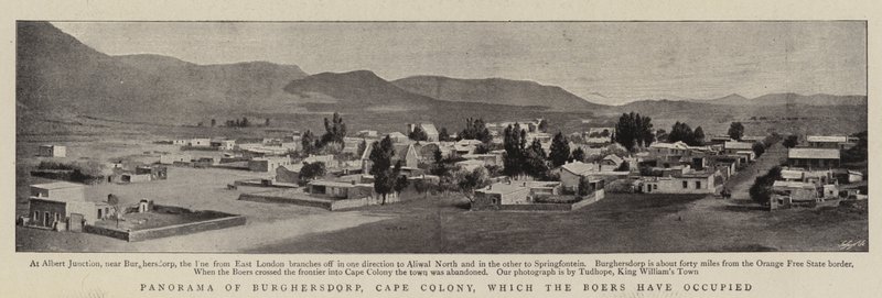 Panorama de Burghersdorp, colonie du Cap, occupée par les Boers - English Photographer
