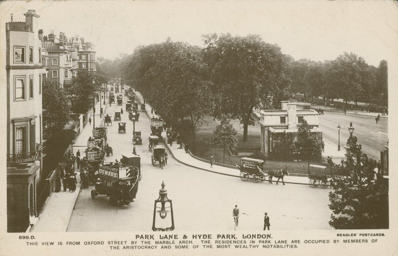 Park Lane et Hyde Park, Londres - English Photographer