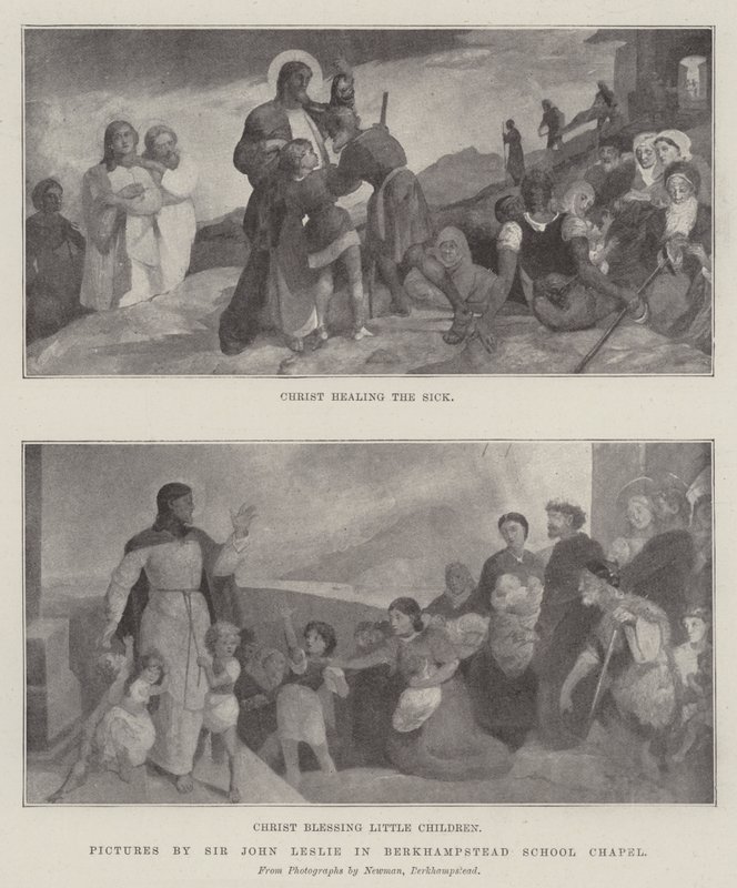 Tableaux de Sir John Leslie dans la chapelle de l