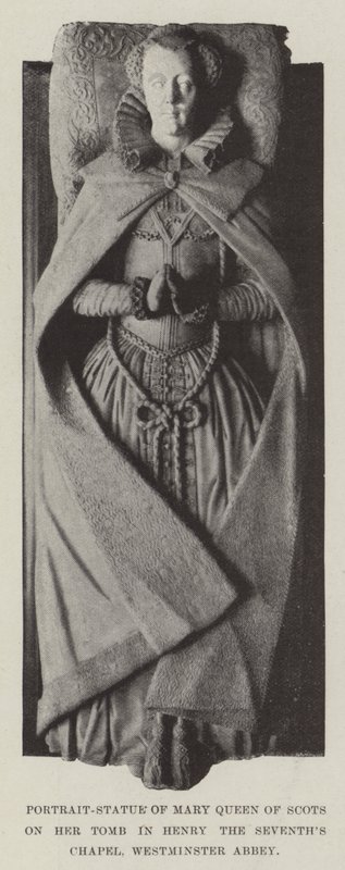 Statue-portrait de Marie Stuart sur sa tombe dans la chapelle de Henri VII, abbaye de Westminster - English Photographer