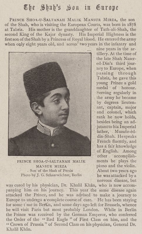 Prince Shoa-U-Saltanah Malik Mansur Mirza - English Photographer