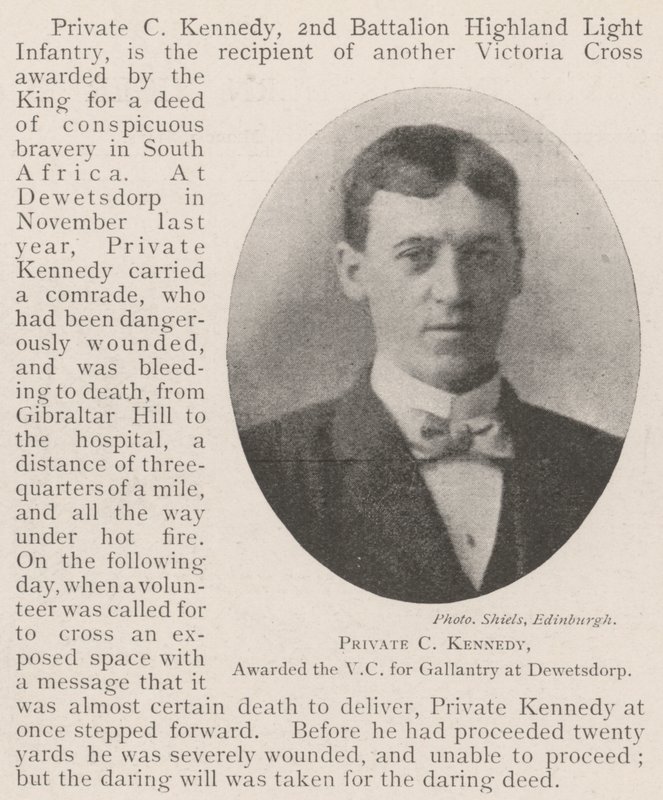 Soldat C Kennedy, décoré de la VC pour bravoure à Dewetsdorp - English Photographer