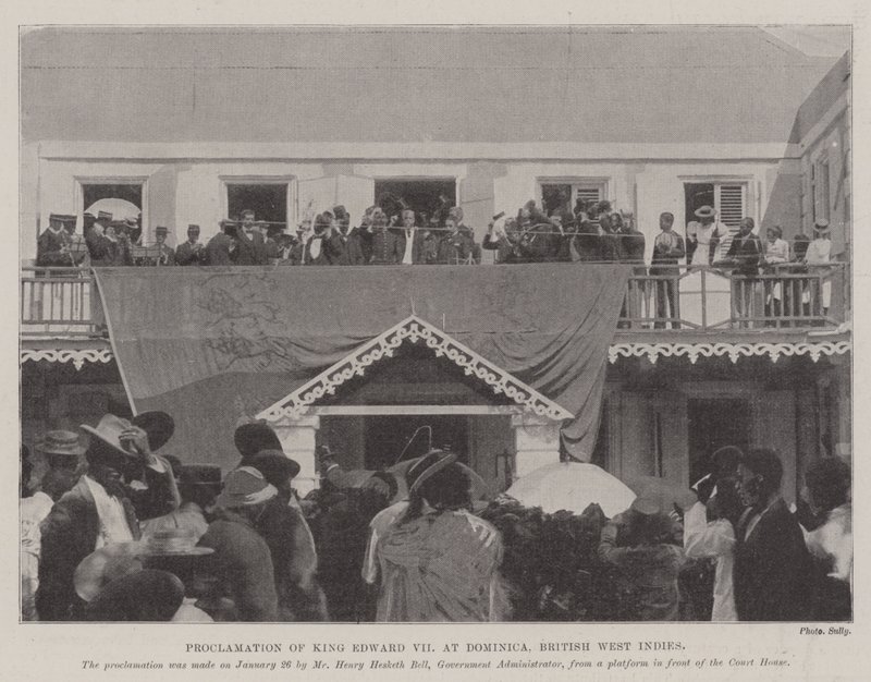 Proclamation du Roi Édouard VII à la Dominique, Antilles Britanniques - English Photographer