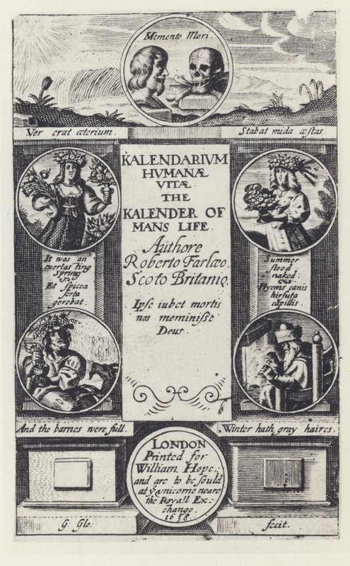 R Farley, Kalendarium humanae vitae, W Hope 1638 - English Photographer