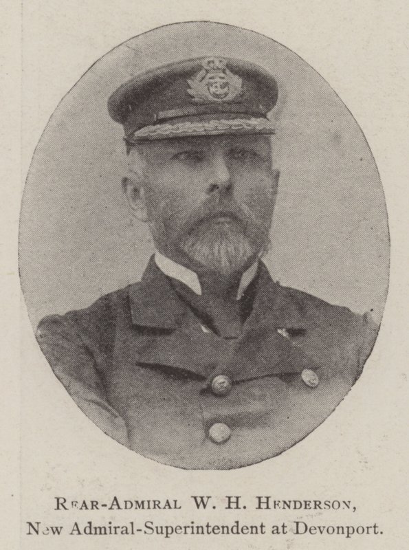 Contre-amiral W H Henderson, nouveau surintendant de l