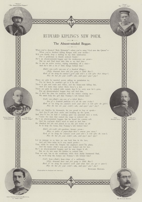Le nouveau poème de Rudyard Kipling, Le Mendiant distrait - English Photographer