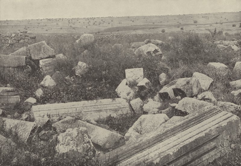 Ruines de la synagogue à Capharnaüm, où le Christ a guéri l