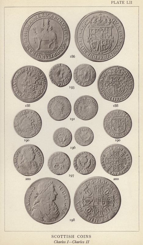 Pièces de monnaie écossaises, Charles I, Charles II - English Photographer