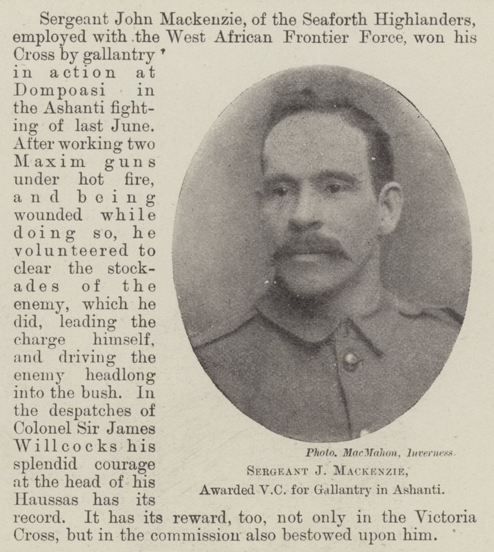 Sergent J Mackenzie, récompensé par la VC pour bravoure en Ashanti - English Photographer