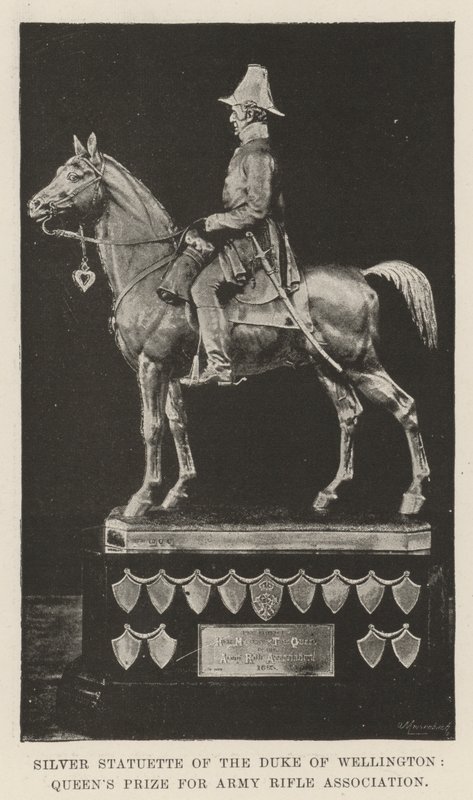 Statuette en argent du duc de Wellington, prix de la Reine pour l