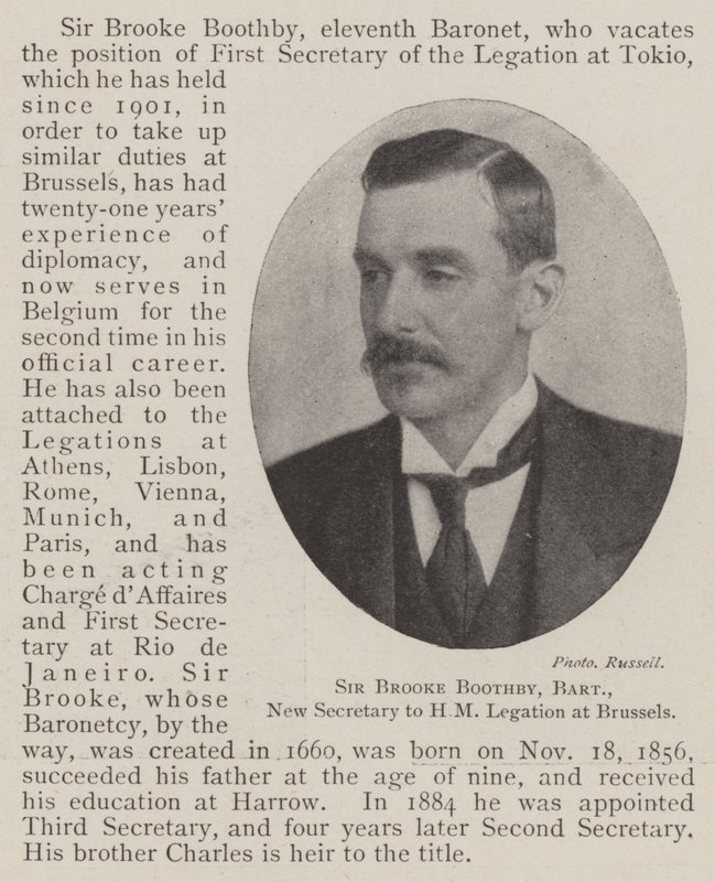 Sir Brooke Boothby, baronnet, nouveau secrétaire de la légation de Sa Majesté à Bruxelles - English Photographer