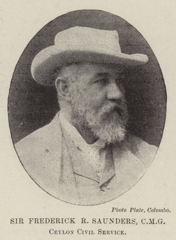 Sir Frederick R Saunders, CMG, service civil de Ceylan - English Photographer
