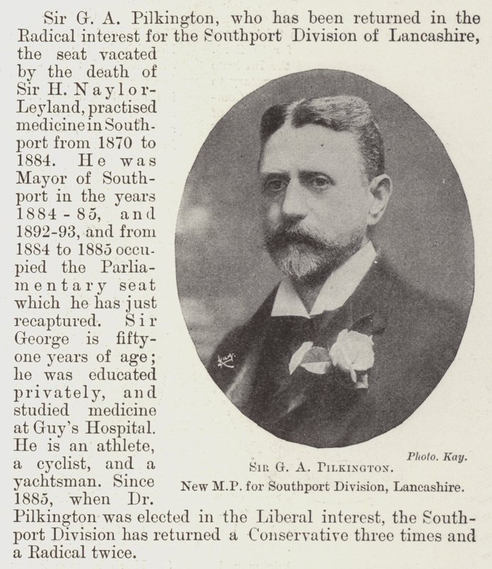 Sir G A Pilkington, nouveau MP pour la division de Southport, Lancashire - English Photographer