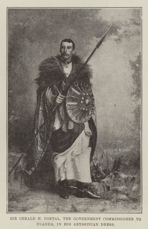 Sir Gerald H Portal, le commissaire du gouvernement en Ouganda, en tenue abyssinienne - English Photographer
