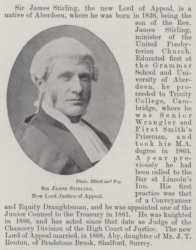 Sir James Stirling, nouveau Lord Justice of Appeal - English Photographer