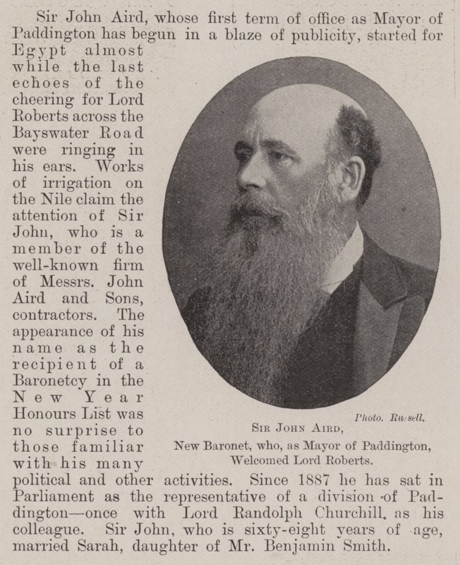 Sir John Aird, Nouveau Baronnet, qui, en tant que Maire de Paddington, a accueilli Lord Roberts - English Photographer